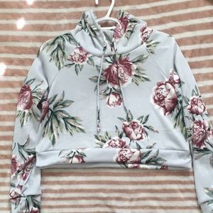 Cropped Flower Hoodie